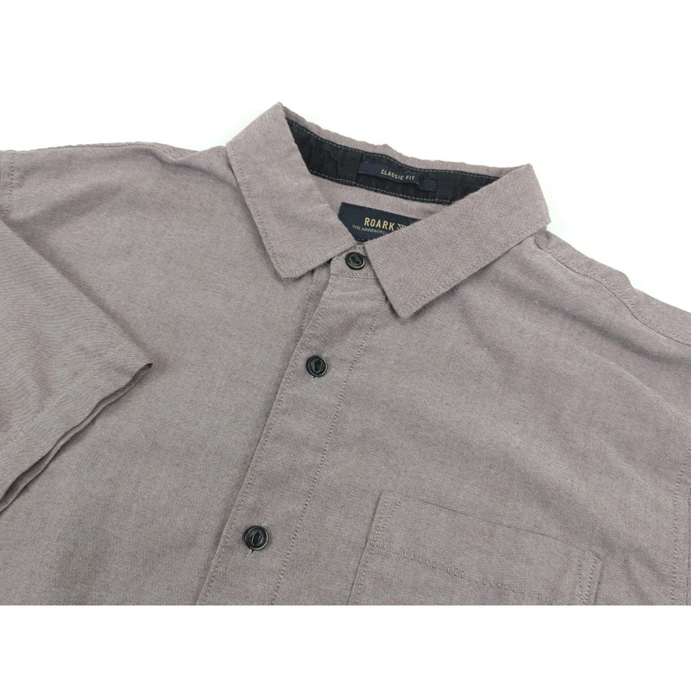 Roark Shirt Mens Small Oxford Button Down Mauve Organic‎ To Fade Preppy Classic